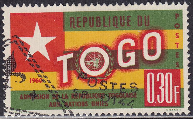 Togo 386 USED 1961 Togo's Admition to the UN .30 Fr