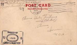 United States A.P.O.'s Soldier's Free Mail 1943 U.S. Army, 9th B.P.O. Algiers...