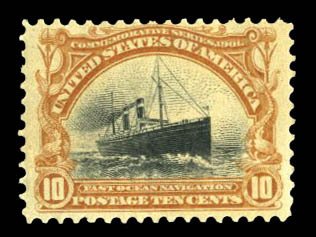 United States, 1901 Pan American Issue #299 Cat$115, 1901 10c yellow brown an...