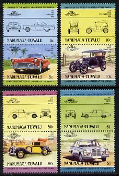 Tuvalu - Nanumaga 1984 Cars #2 (Leaders of the World) set...
