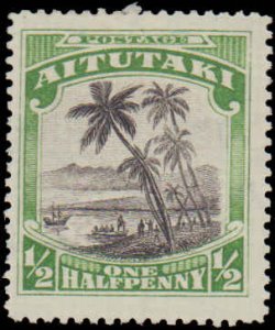 Aitutaki #28, Incomplete Set, 1920, Hinged