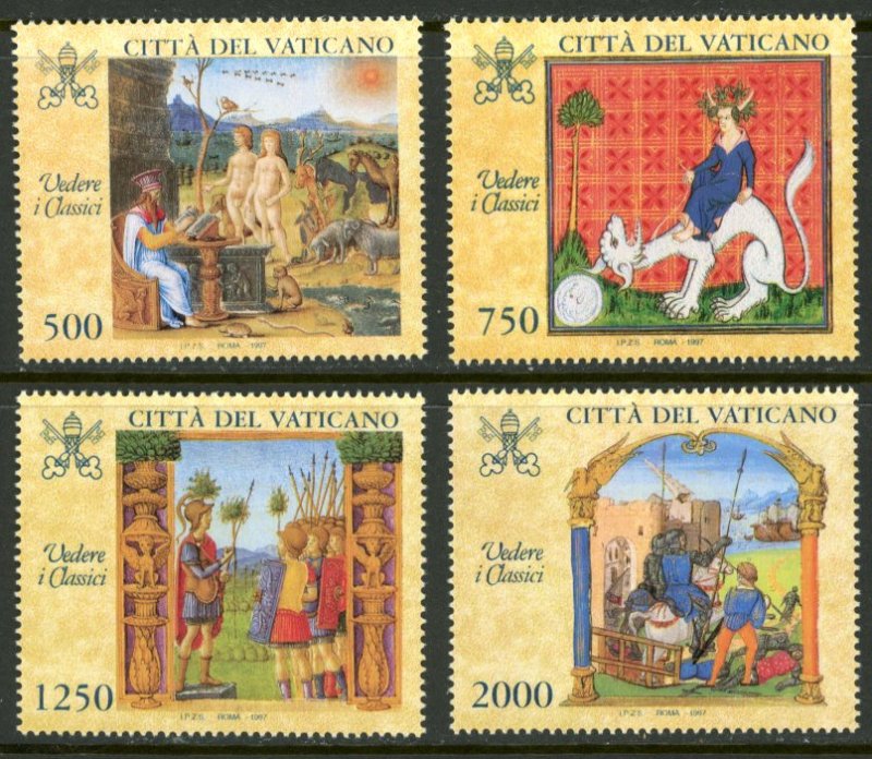 Vatican City MNH mint 1041-4 medieval art      (Inv 001774.)