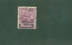 INDIA - PATIALA STATE 058 USED CV$ 5.25 BIN$ 2.25