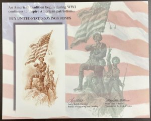 BEP B223  Souvenir Card Savings Bond - Soldiers & Flag