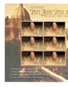 Grenadines 2005  - pope John Paul II   - Sheet of Six  - MNH