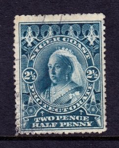 Niger Coast - Scott #58a - Used - 2 small thins - SCV $3.00