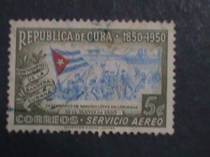 ​CUBA-FOUR- VERY OLD USED CUBA-STAMP-VF WE SHIP TO WORLD WIDE AND COMBINE