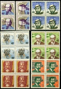 CZECHOSLOVAKIA Sc#1819-24 1972 Famous Persons Complete 4 each OG Mint NH