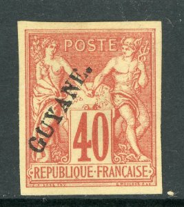 French Guiana 1892 French Colony 40¢ Red Scott #15 Mint E33