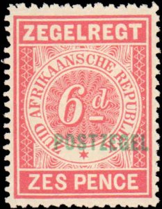 Transvaal #164, Complete Set, 1895, Never Hinged