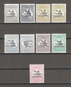 NEW GUINEA 1915/16 SG 73/84 MINT Cat £940