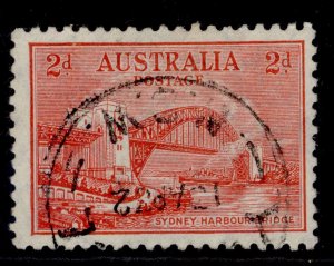 AUSTRALIA GV SG144, 2d scarlet, FINE USED.