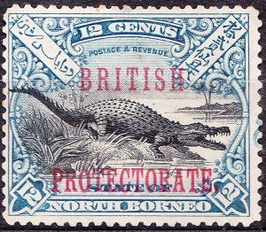 NORTH BORNEO 1901 12c Black & Dull-Blue SG135 MH