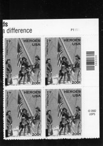 B2 Heroes of 2001, MNH UR-PB/4 (#P1111)