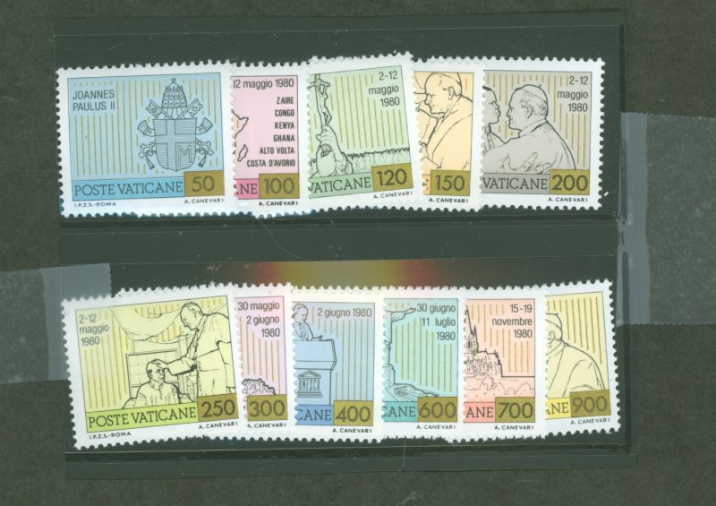 Vatican City #694-704 Mint (NH) Single (Complete Set)