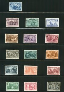 US SCOTT #230-245 P4 Card Proofs VF-XF Fresh (DFP 8/9/20) 