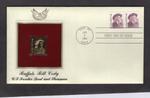 2177 Buffalo Bill, pair FDC PCS Gold Replica