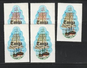 Tonga 402-406 Set MNH Captain Cook's Ship