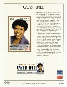 Goodman's Art Cachet 5432 Gwen Ifill Souvenir Page 