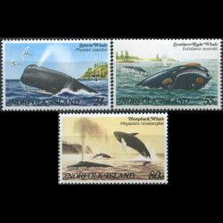 NORFOLK IS. 1982 - Scott# 290-2 Whales Set of 3 NH