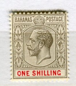 BAHAMAS; 1912 early GV issue fine Mint hinged Shade of 1s. value 