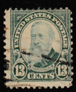 SC# 694 - (13c) - Harrison, perf 11x10.5, used single