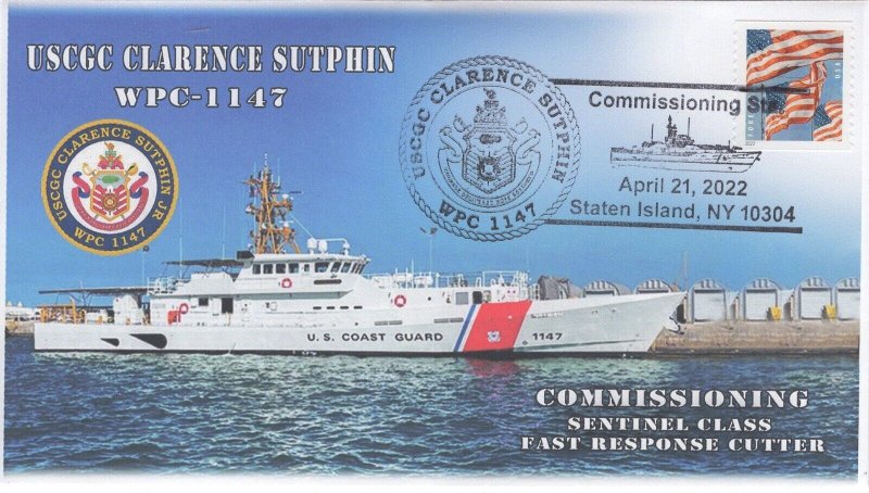 22-091, 2022, USCGC Clarence Sutphin, Event Cover, Pictorial Postmark, Commissio