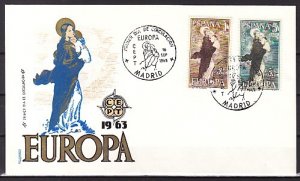 Spain, Scott cat. 1180-1181. Europa issue. First day cover. ^