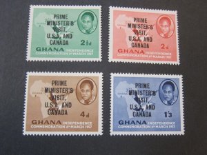 Ghana 1958 Sc 28-31 set MNH