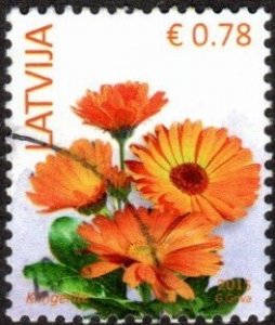 Latvia 898 - Used - 78c Scotch Marigold (2015) (cv $1.50)