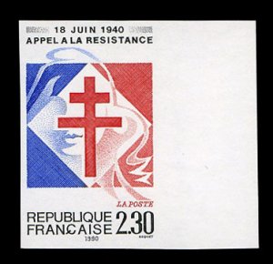 France, 1950-Present #2225 (YT 2656) Cat€42, 1990 Call for French Resistanc...