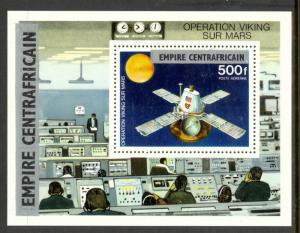 CENTRAL AFRICAN EMPIRE 1977 500fr VIKING MARS Space Souvenir Sheet Sc C179 MNH