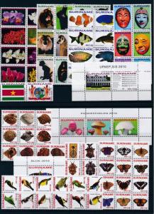 Surinam Suriname 2010 Complete Year Set  MNH