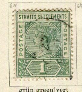 STRAITS SETTLEMENTS; 1892-99 classic QV issue fine used 1c. value