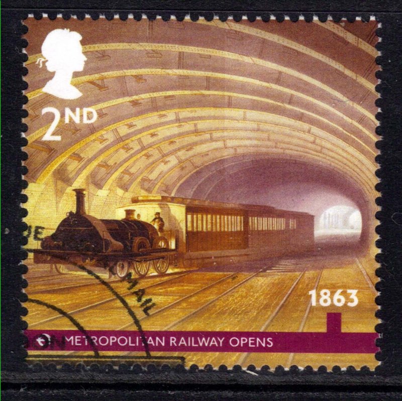 GB 2013 QE2 2nd 150th Anniv. Underground Metropolitan Ex Fdc SG 3423 ( D927 )