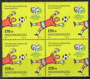 Hungary 2006 Football Soccer World Cup Germany Block of 4 MNH