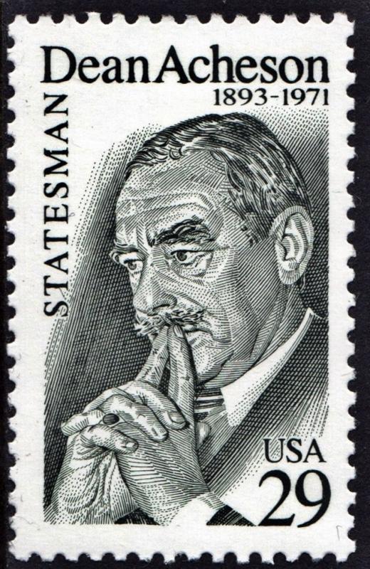 SC#2755 29¢ Dean Acheson Single (1993) MNH