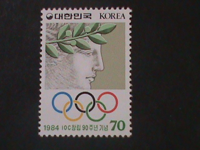 KOREA-1984-SC#1375-ST310-INTL.OLYMPIC COMMITTEE 90TH ANNIV -MNH-VF LAST ONE
