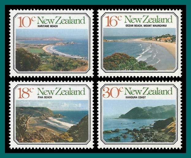 New Zealand 1977 Seascapes, MNH #626-629,SG1145-SG1148