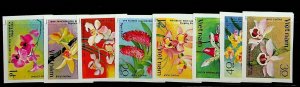 NORTH VIET NAM Sc 1017-24 NH IMPERF ISSUE OF 1979 - FLOWERS - ORCHIDS