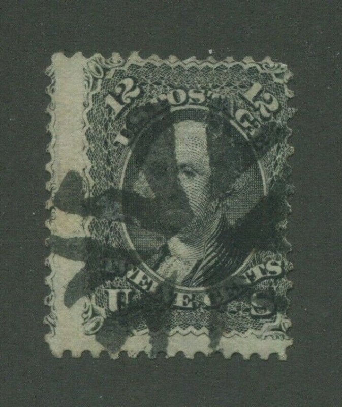 1867 United States Postage Stamp #90 Used Fancy Cork Cancel