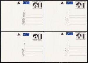 Australia Scott 1492-1507 AFL Post Cards (1996) Unused VF Complete Set M