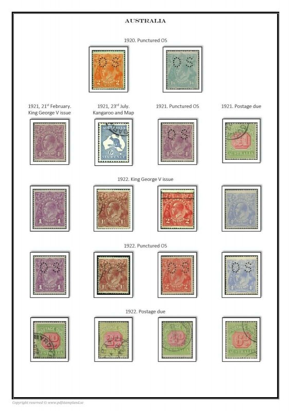 Australia 1850 - 2021 (3 albums) PDF STAMP ALBUM PAGES 