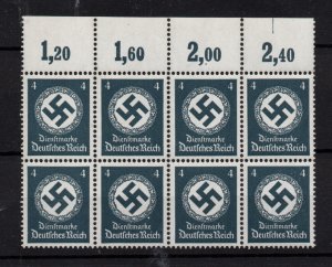 Germany 1942 4pf Swastika MNH Official block WS36871