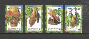 FIJI #797-800 WWF  MONKEY-FACED BAT MNH