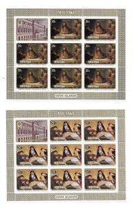 Aitutaki 1978 Easter paintings 3 Sheets MNH C2