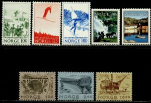 NORWAY Sc#741-743, 746-747, 750-752 1979 Three Complete Sets OG Mint Hinged