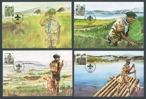 TRANSKEI - 75th Anniv of Boy Scout Movement (1982) Maximum Cards