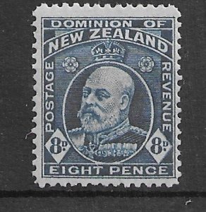 NZ 1909 King Edward II 8p MNH