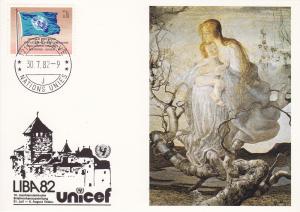 United Nations Geneva Unicef cachet maxi card